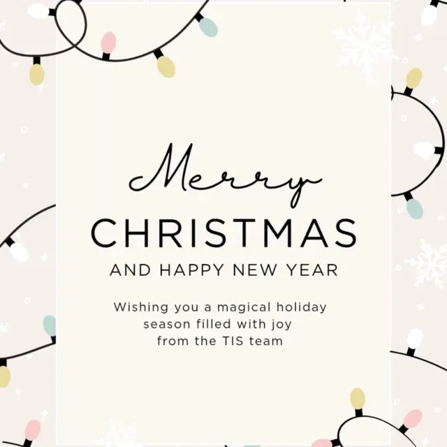 Merry Christmas to you all and Best Wishes for 2026, from the whole TIS Scotland team
